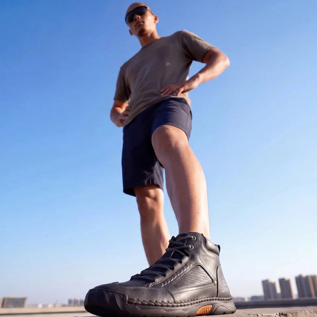 Bottes Barefoot Tout-Terrain Cuir Vegan Imperméable Semelle Vulcanisée