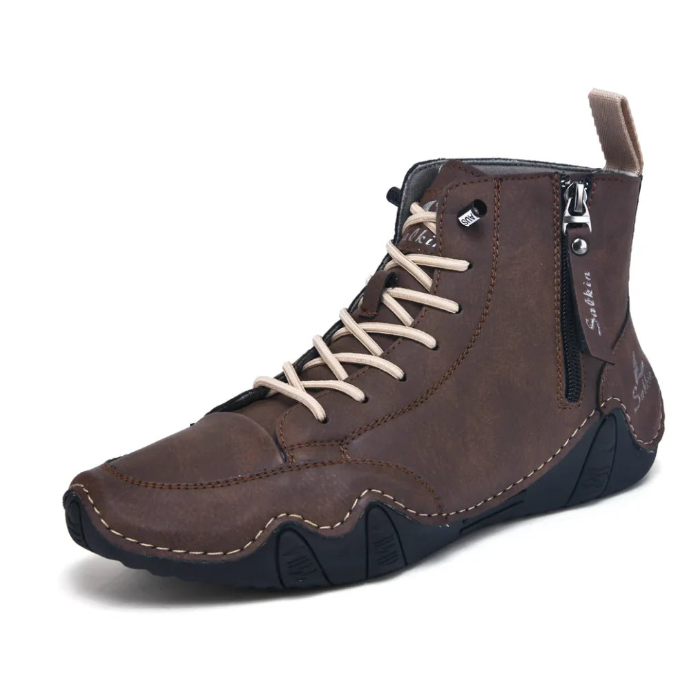 Chaussures Pieds-Nus Zippées Zero-Drop Cuir Vegan Déperlantes