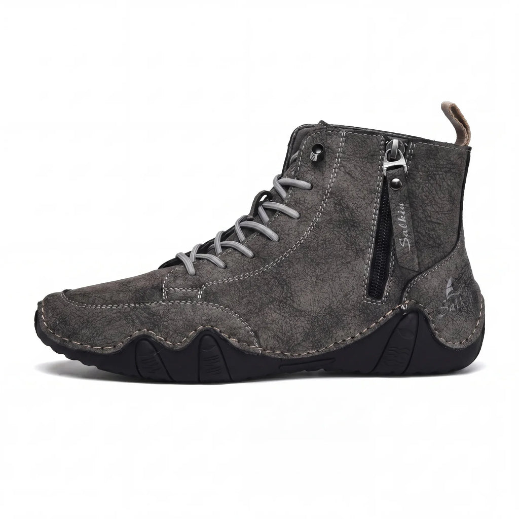 Chaussures Pieds-Nus Zippées Zero-Drop Cuir Vegan Déperlantes