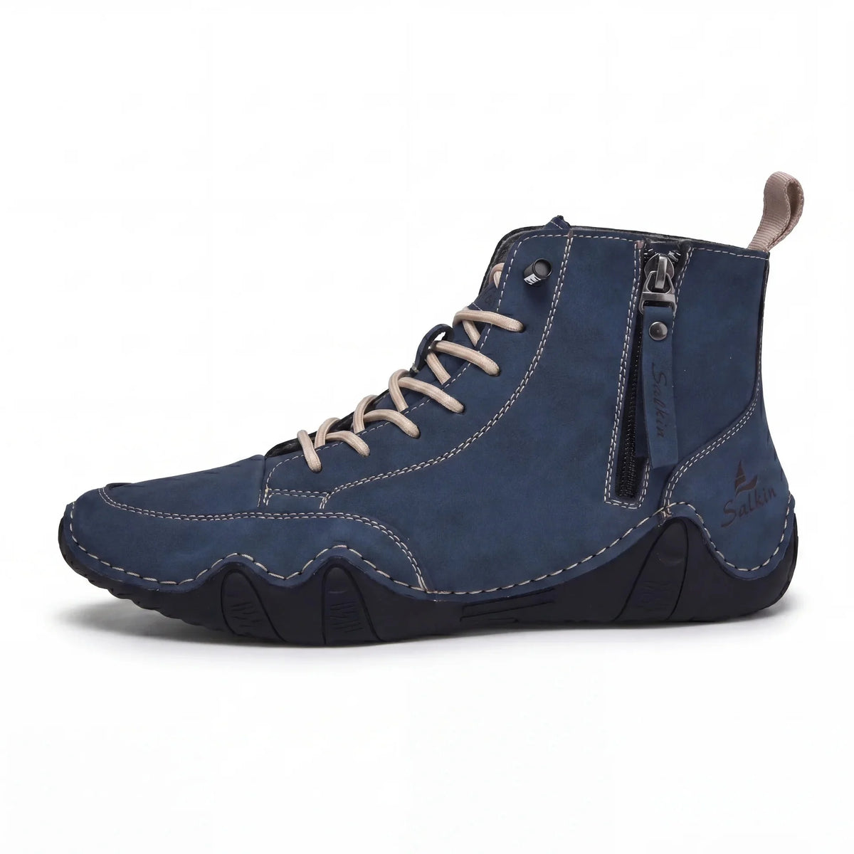 Chaussures Pieds-Nus Zippées Zero-Drop Cuir Vegan Déperlantes