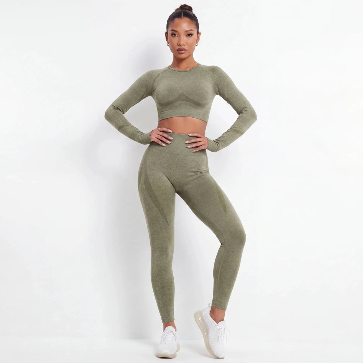 Leggings sans Couture Taille Haute Sculptant et Respirant